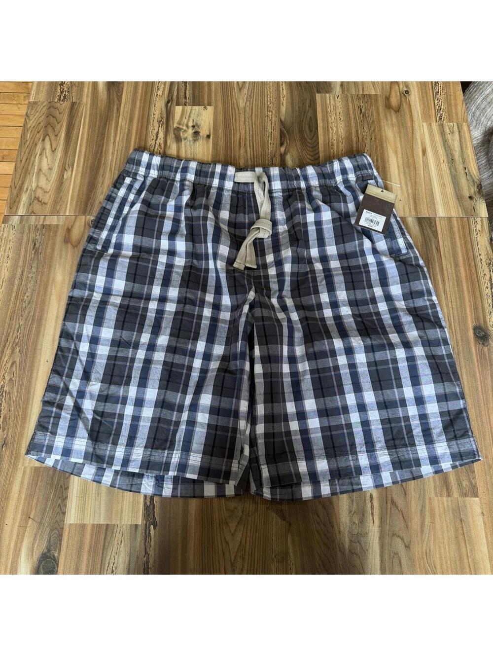 Sonoma Goods for Life white and blue plaid shorts